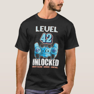 Level 42 Unlocked Boys Girls 42th Birthday 42 Year T-Shirt