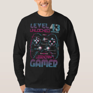 Level 43th Birthday Gamer Vintage 1980 Man T-Shirt