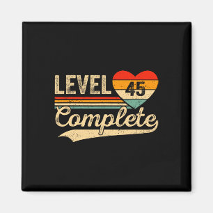 Level 45 Complete 45 Years Video Gamer Wedding Ann Magnet