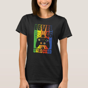 Level 46 Unlocked Birthday Level Up 46th Birthday T-Shirt