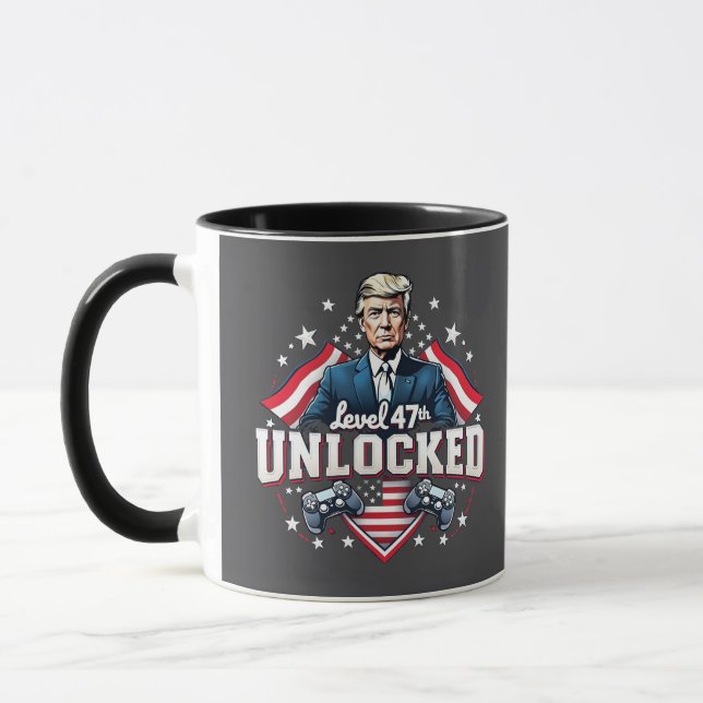 Level 47th unlocked Trump Won Inaguration Day  Mug (Left)
