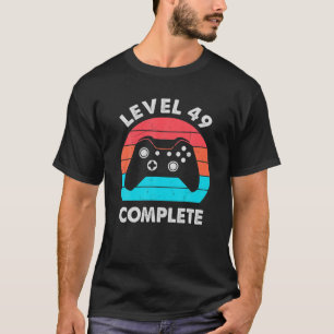 Level 49 Complete Video Gamer - 49Th Wedding Anive T-Shirt