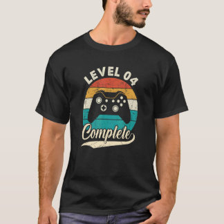 Level 4 Complete   4th Wedding Aniversary For Him  T-Shirt