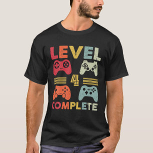 Level 4 Complete Video Gamer Vintage 4Th Wedding C T-Shirt