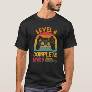 Level 4 Complete - Vintage Retro 4 Year Wedding An T-Shirt
