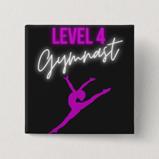Level 4 Gymnast 15 Cm Square Badge (Front)