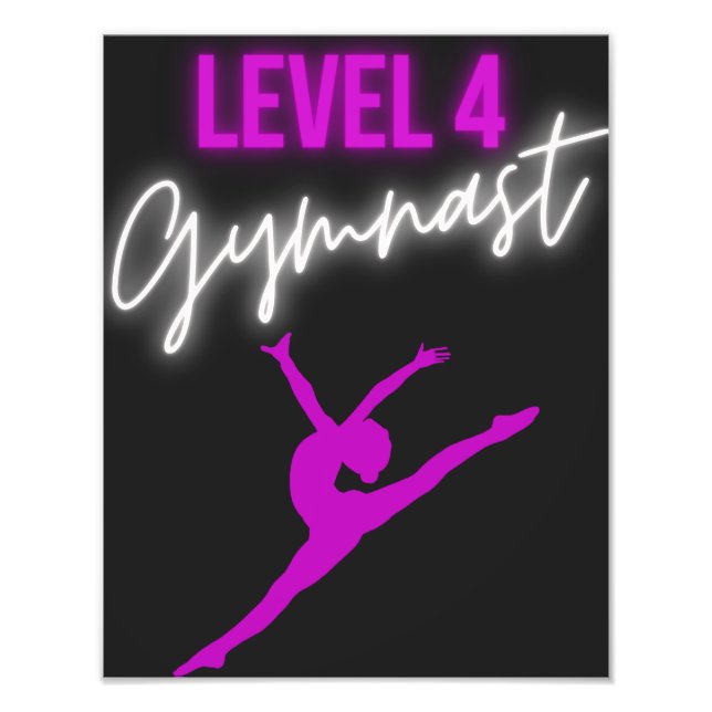 Level 4 Gymnast Photo Print (Front)