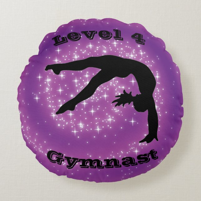 Level 4 Gymnast Round Cushion (Front)