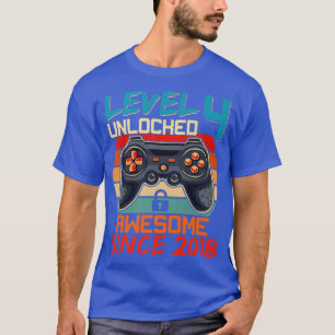 Level 4 Unlocked Vintage Awesome 2018 Video Game 4 T-Shirt