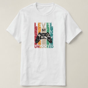 Level 50 Unlocked,50 Birthday Gift Level 50th  T-Shirt
