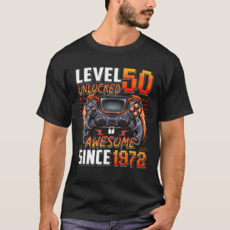 Level 50 Unlocked Awesome Since 1972 50Th Birthday T-Shirt