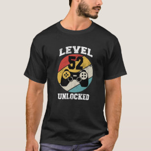 Level 52 Unlocked 52 Years Old Retro 80S 52Nd Birt T-Shirt