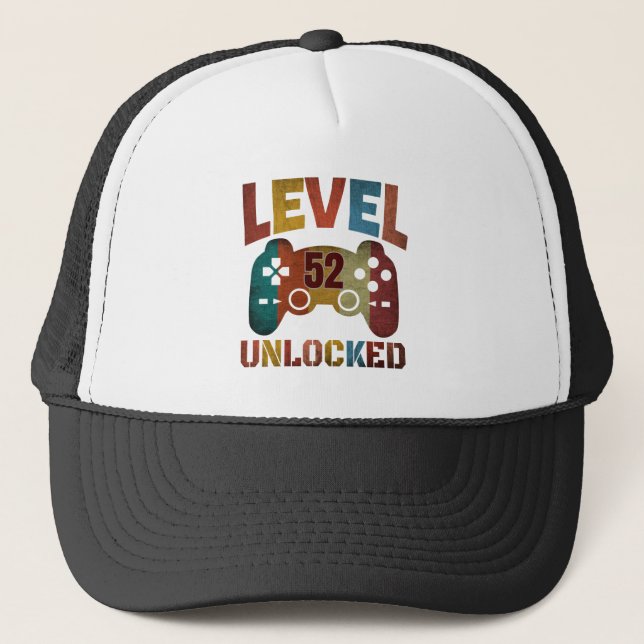 LEVEL 52 UNLOCKED   TRUCKER HAT (Front)