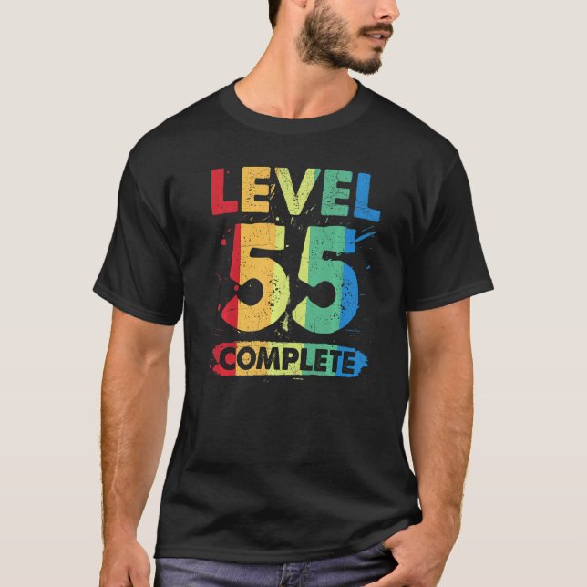 Level 55 Complete 55th Wedding Anniversary 55 Year T-Shirt (Front)