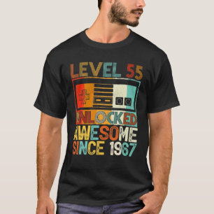 Level 55 Unlocked Awesome Since 1967 55Th Birthday T-Shirt