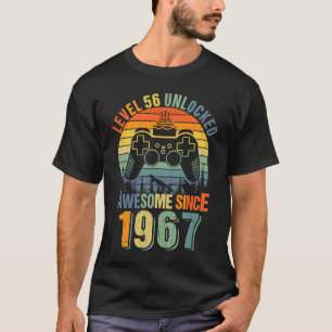 Level 56 Unlocked  56th Birthday Gamer 1967 Boys G T-Shirt