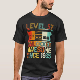 Level 57 Unlocked Awesome Since 1965 57Th Birthday T-Shirt