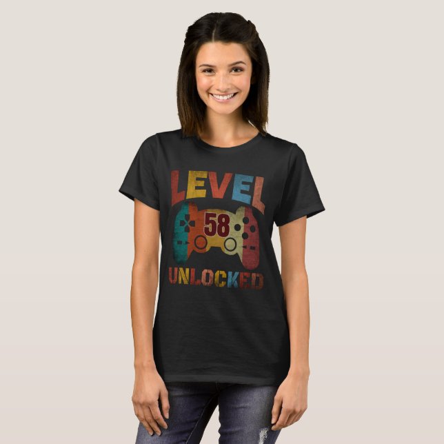 LEVEL 58 UNLOCKED  T-Shirt (Front Full)