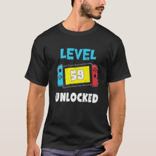 Level 59 Unlocked Video Games 59th Birthday Women T-Shirt