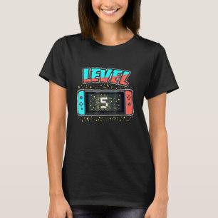 Level 5 Birthday Boy 5 Years Old Video Games T-Shirt