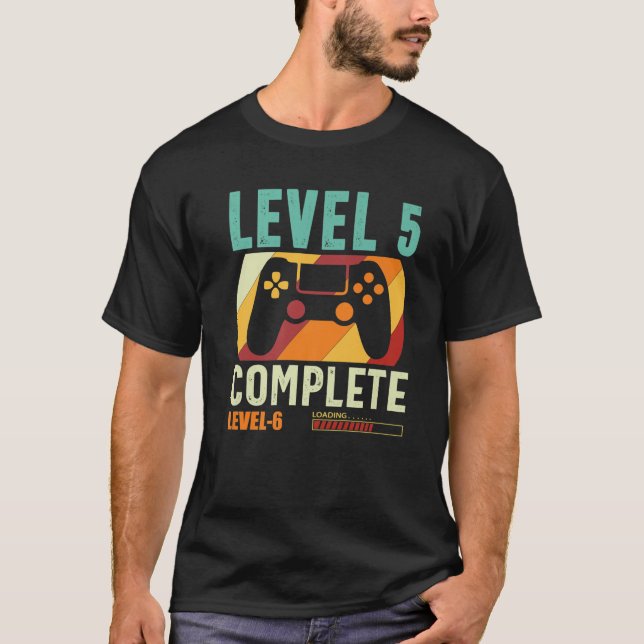 Level 5 Complete Level 6 Loading 5Th Birthday Vide T-Shirt (Front)