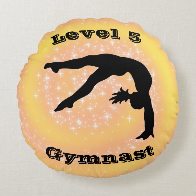 Level 5 Gymnast Round Cushion (Front)