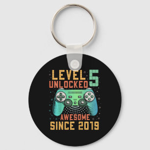 Level 5 Unlocked 5th Birthday 5 Year Old Gifts Gam Key Ring