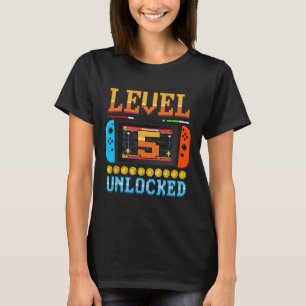 Level 5 Unlocked 5th Birthday Shirt Video Game 5 Y