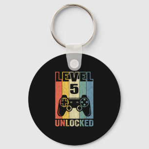Level 5 Unlocked Shirt Funny Video Gamer 5th Birth Key Ring