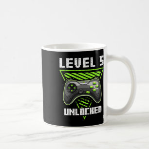 Level 5 Unlocked Video Game 5th Birthday Gamer Gif Coffee Mug