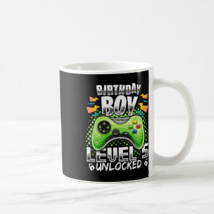 Level 5 Unlocked Video Game 5th Birthday Gamer Gif Coffee Mug