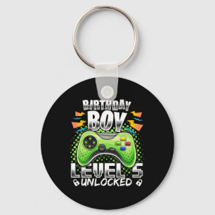 Level 5 Unlocked Video Game 5th Birthday Gamer Gif Key Ring