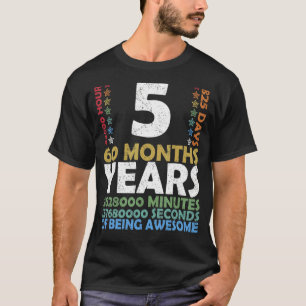 Level 5 Unlocked Video Game 5th Birthday Party Ret T-Shirt