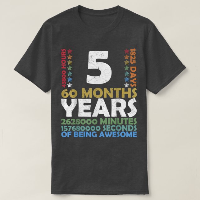 Level 5 Unlocked Video Game 5th Birthday Party Ret T-Shirt (Design Front)