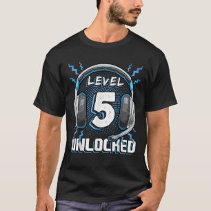 Level 5 Unlocked Video Game 5th Birthday PC Gaming T-Shirt