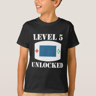 Level 5 Unlocked Video Games 5th Birthday T-Shirt