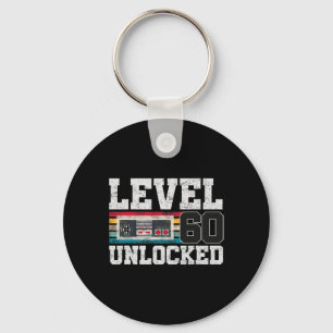 Level 60 Unlocked 60 Year Old Gift Video Gamer 60t Key Ring