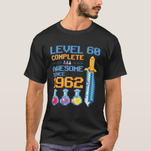 Level 60 Unlocked Video Game 60Th Birthday Party R T-Shirt
