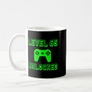 Level 65 Unlocked 65th Gamer Birthday Gaming Coffee Mug