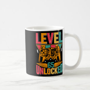Level 65 Unlocked Video Gaming 65th Birthday Gamer Coffee Mug