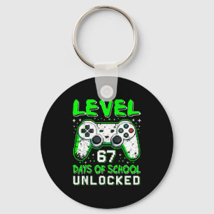 Level 67 Days Of School Unlocked Boys 67th Day Of  Key Ring