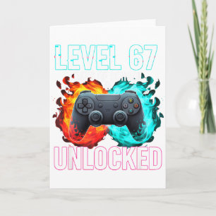 Level 67th Days Of School Unlocked Gamer Video Gam Card