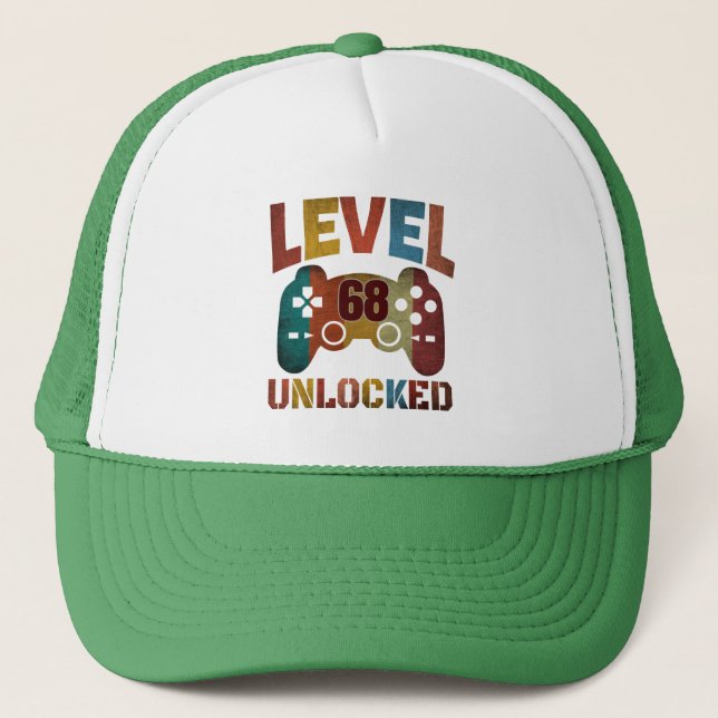 LEVEL 68 UNLOCKED  TRUCKER HAT (Front)