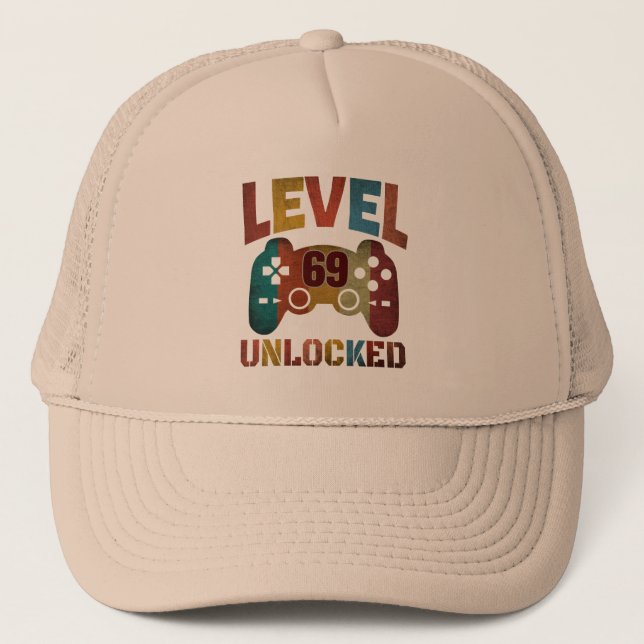 LEVEL 69 UNLOCKED   TRUCKER HAT (Front)