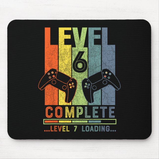 Level 6 Complete Gamer Gift 6 Years Wedding Annive Mouse Pad (Front)