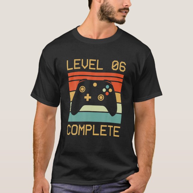 Level 6 Complete Video Gamer - 6Th Wedding Anivers T-Shirt (Front)
