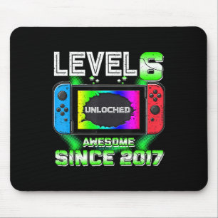 Level 6 Unlocked Awesome 2017 Video Game 6th Birth Mouse Pad