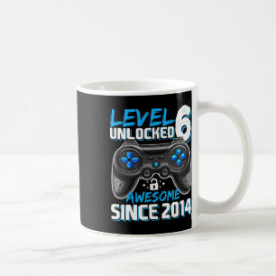 Level 6 Unlocked Awesome Since 2014 Video Game 6th Coffee Mug