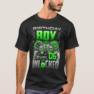 Level 6 Unlocked Awesome Since 2016 6th Birthday G T-Shirt
