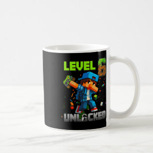 Level 6 Unlocked Funy Birthday Boy Pixel Gamer 6th Coffee Mug